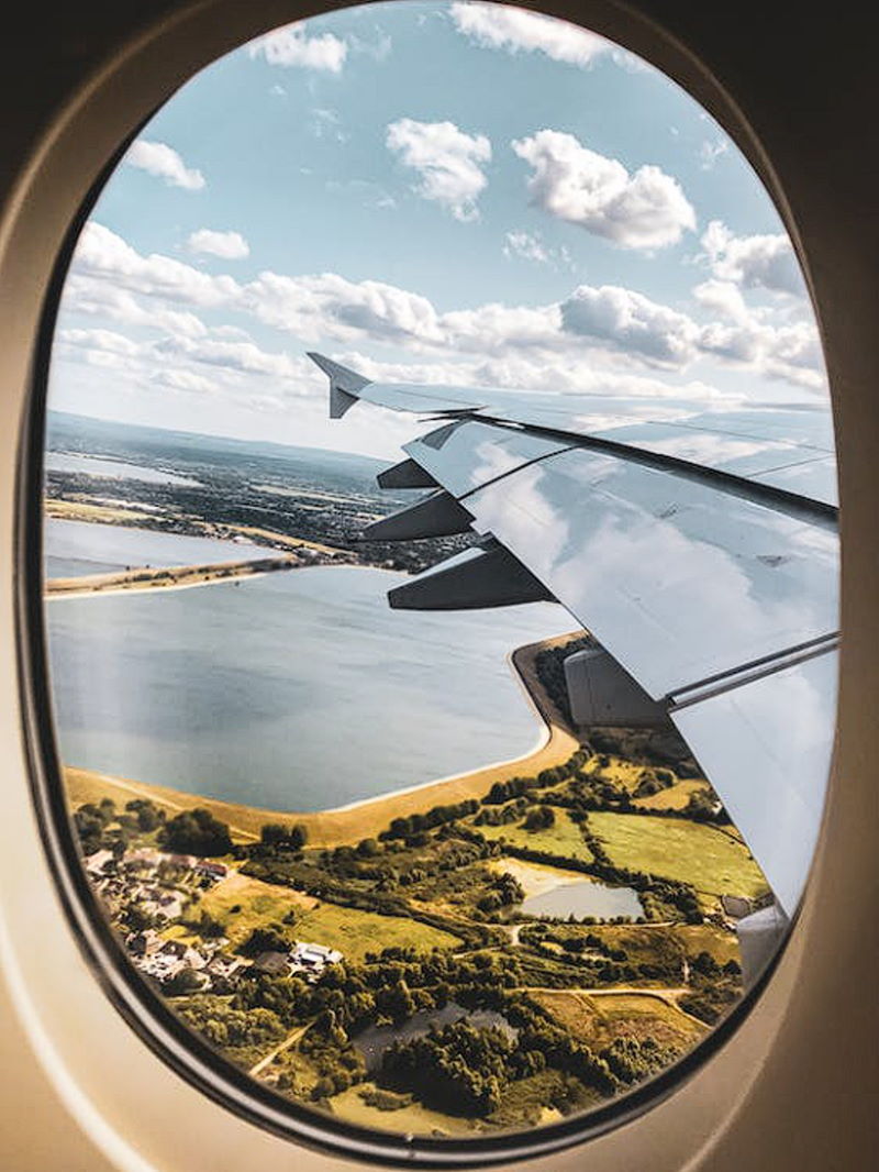 Flugzeug Fenster Sitz Aussicht