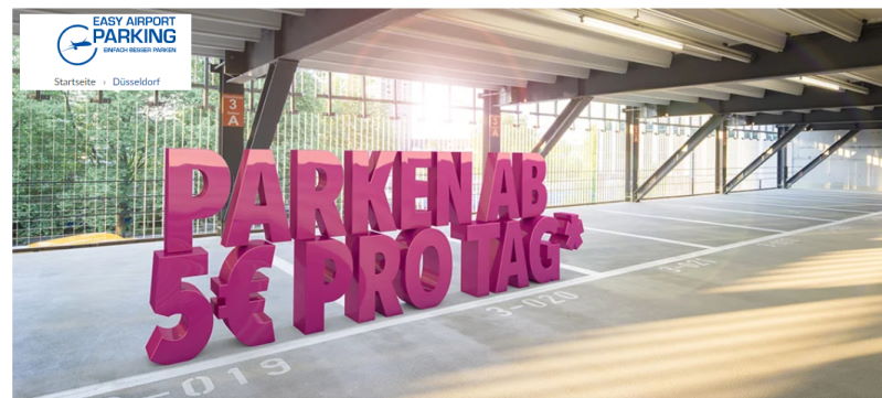 Günstig parken mit dem Auto am flughafen in Düsseldorf