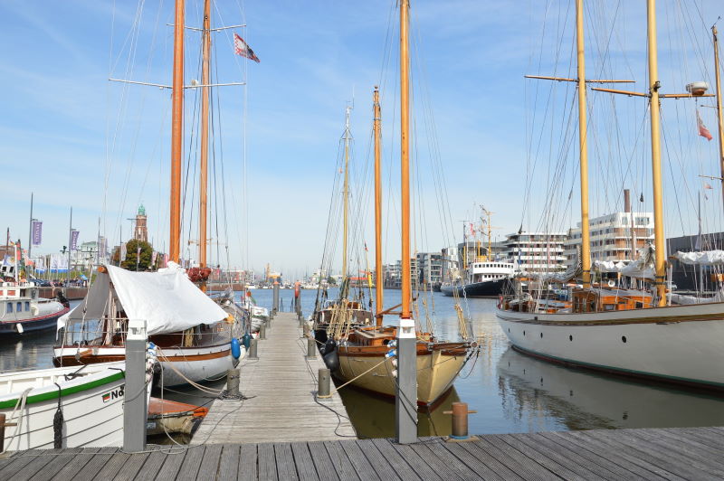 Binnenhafen an der Weser in Bremerhaven